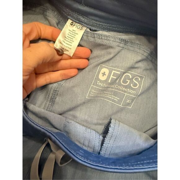 Figs Kade Cargo Drawstring Heathered Indigo Scrub Pants Size Extra Small - Picture 4 of 4